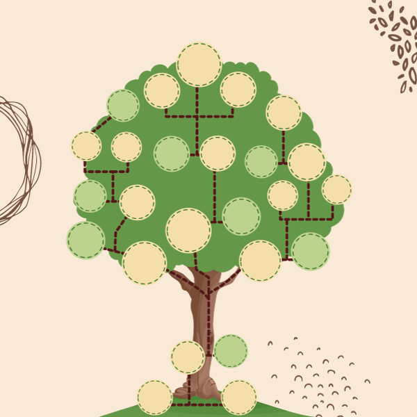 image of tree with yellow and green connecting dots 